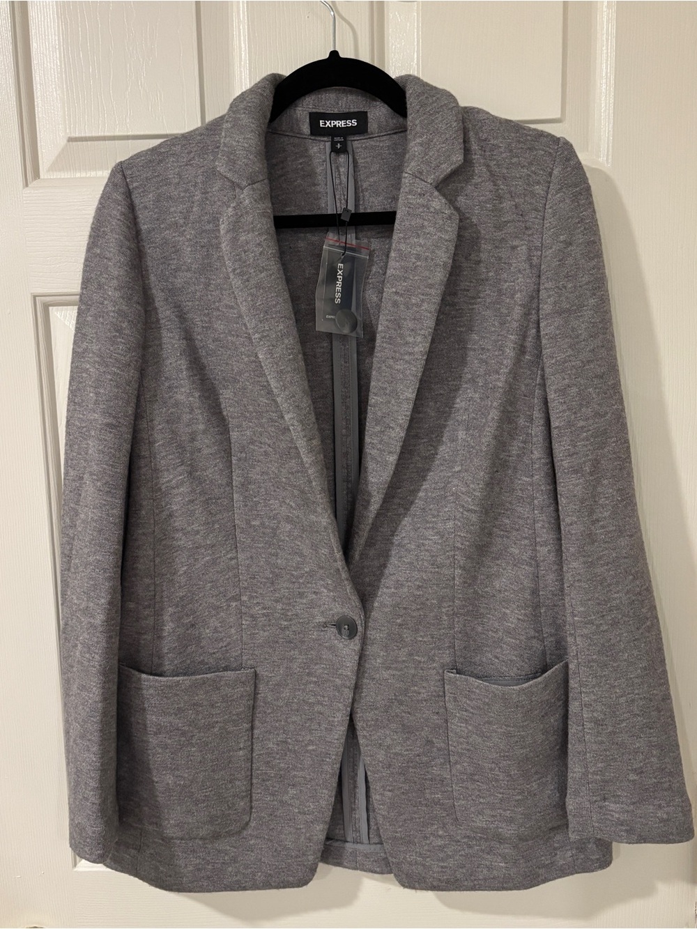 Express Women’s Gray Knit Blazer Jacket
